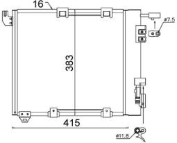 Condenser, air conditioning MAHLE AC349000S