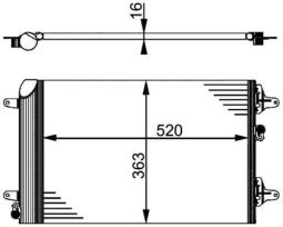 Condenser, air conditioning MAHLE AC358000P