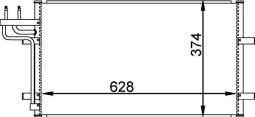 Condenser, air conditioning MAHLE AC374000P