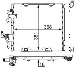 Condenser, air conditioning MAHLE AC36000P