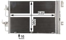 Condenser, air conditioning MAHLE AC377000P