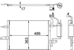 Condenser, air conditioning MAHLE AC404000S