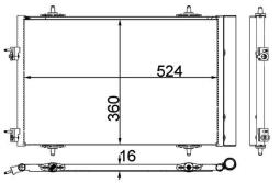 Condenser, air conditioning MAHLE AC40000P