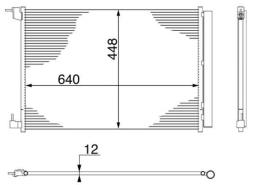 Condenser, air conditioning MAHLE AC412000S