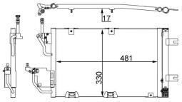 Condenser, air conditioning MAHLE AC400000S