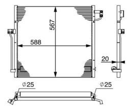 Condenser, air conditioning MAHLE AC41000S