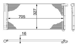 Condenser, air conditioning MAHLE AC425000S