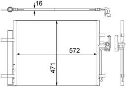 Condenser, air conditioning MAHLE AC441000S