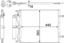 Condenser, air conditioning MAHLE AC445000S