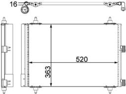 Condenser, air conditioning MAHLE AC447000P