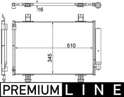 Condenser, air conditioning MAHLE AC456000P