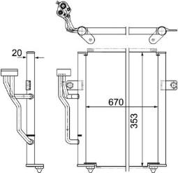 Condenser, air conditioning MAHLE AC458000P