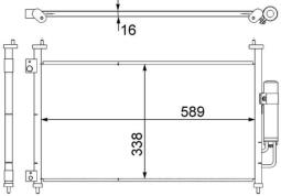 Condenser, air conditioning MAHLE AC464000S