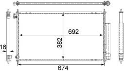 Condenser, air conditioning MAHLE AC467001S