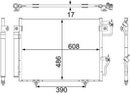 Condenser, air conditioning MAHLE AC475001S