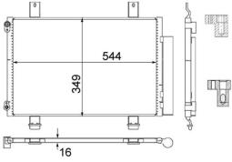 Condenser, air conditioning MAHLE AC456000S