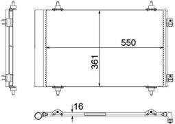 Condenser, air conditioning MAHLE AC487000P