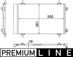 Condenser, air conditioning MAHLE AC487000P