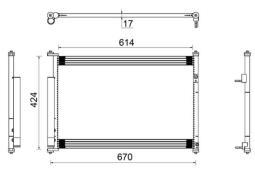 Condenser, air conditioning MAHLE AC490000S