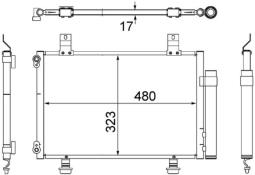 Condenser, air conditioning MAHLE AC495000S