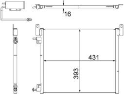 Condenser, air conditioning MAHLE AC499000S