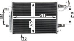 Condenser, air conditioning MAHLE AC509000P