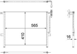 Condenser, air conditioning MAHLE AC502001S