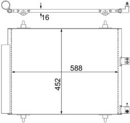 Condenser, air conditioning MAHLE AC515000S