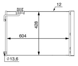 Condenser, air conditioning MAHLE AC51000S