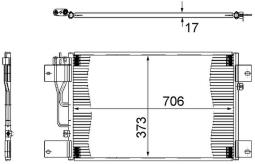 Condenser, air conditioning MAHLE AC533000S