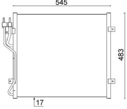 Condenser, air conditioning MAHLE AC545000S