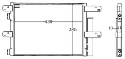 Condenser, air conditioning MAHLE AC549000P