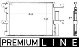 Condenser, air conditioning MAHLE AC549000P