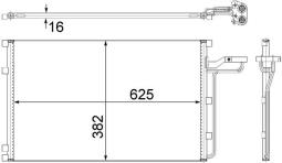 Condenser, air conditioning MAHLE AC551001S