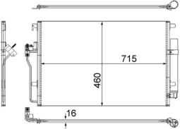 Condenser, air conditioning MAHLE AC553001S