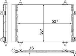 Condenser, air conditioning MAHLE AC554000P