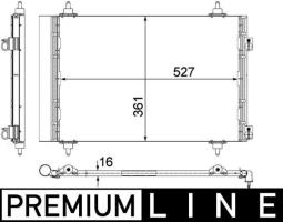 Condenser, air conditioning MAHLE AC554000P