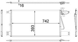 Condenser, air conditioning MAHLE AC555000S