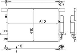 Condenser, air conditioning MAHLE AC557000S