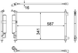 Condenser, air conditioning MAHLE AC559000S