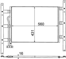 Condenser, air conditioning MAHLE AC520000S