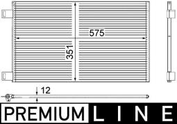 Condenser, air conditioning MAHLE AC569000P