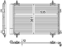 Condenser, air conditioning MAHLE AC587000P