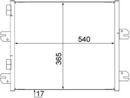 Condenser, air conditioning MAHLE AC560000S