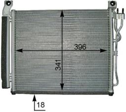 Condenser, air conditioning MAHLE AC591000P