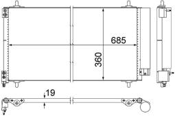 Condenser, air conditioning MAHLE AC592000S