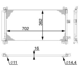 Condenser, air conditioning MAHLE AC597000S