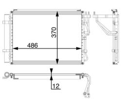 Condenser, air conditioning MAHLE AC59000P