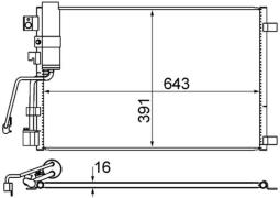 Condenser, air conditioning MAHLE AC605000S