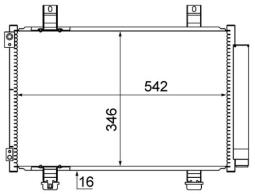 Condenser, air conditioning MAHLE AC611000S